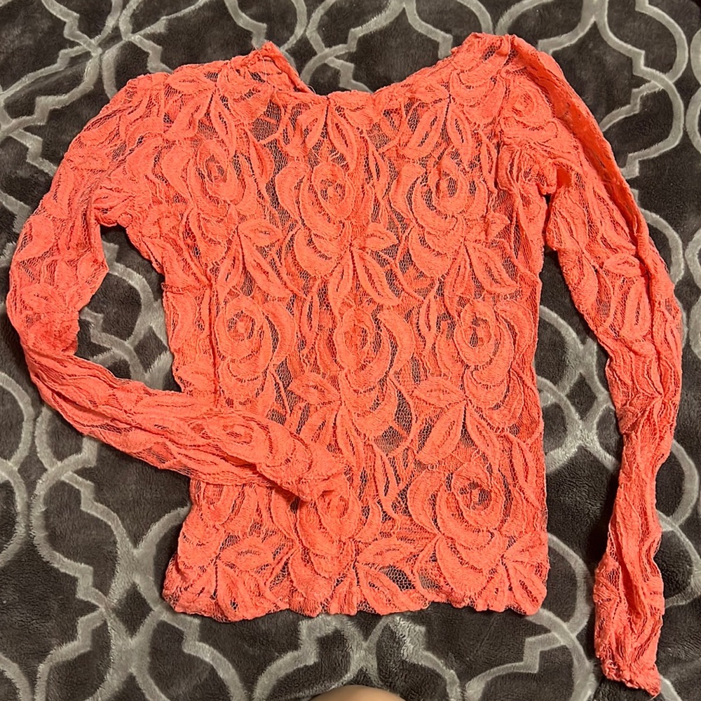 Custom Made, Pink, Long-Sleeve Shirt, Size S